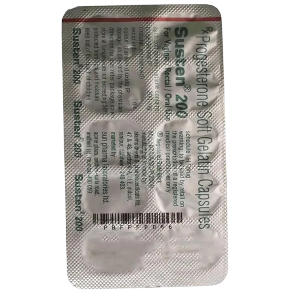 susten 200mg capsule 10's